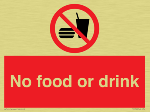 No food or drink